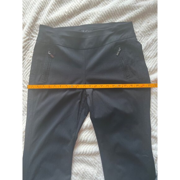 INC International Concepts Black Flare Pants Size 14 Stretch Mid Rise Faux Pocke - Picture 11 of 15